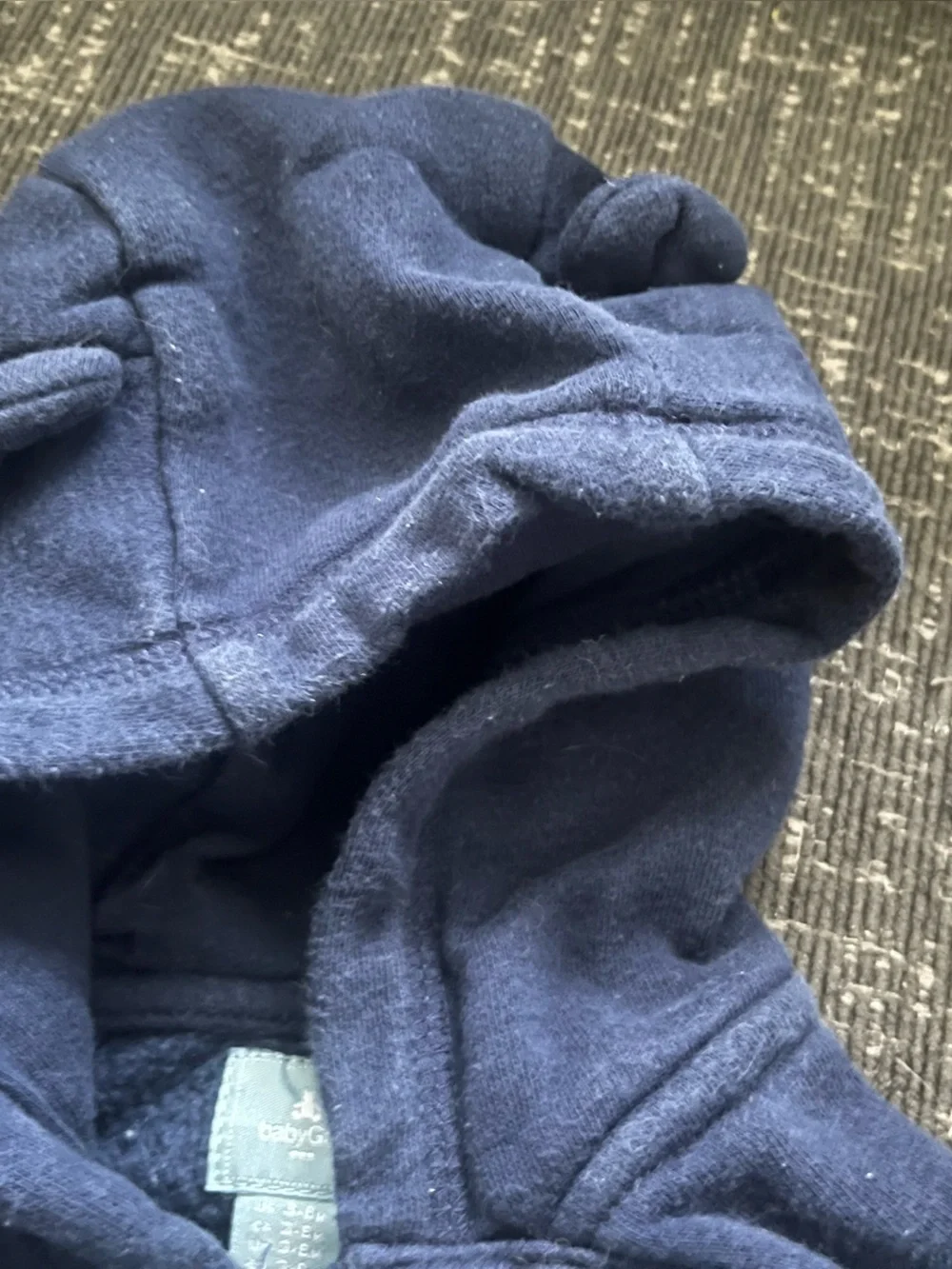 GAP Navy Hooded Footed One-Piece with Kangaroo Pocket